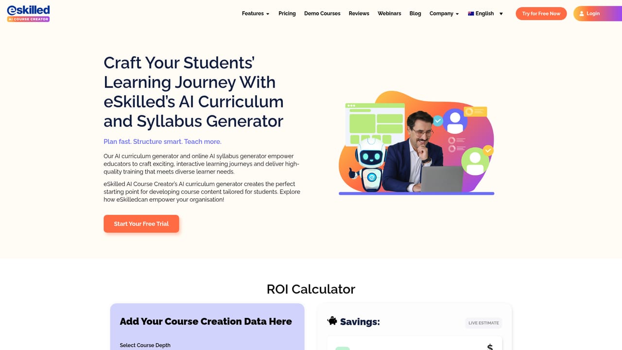 eSkilled AI Course Creator — Define your course brief and depth