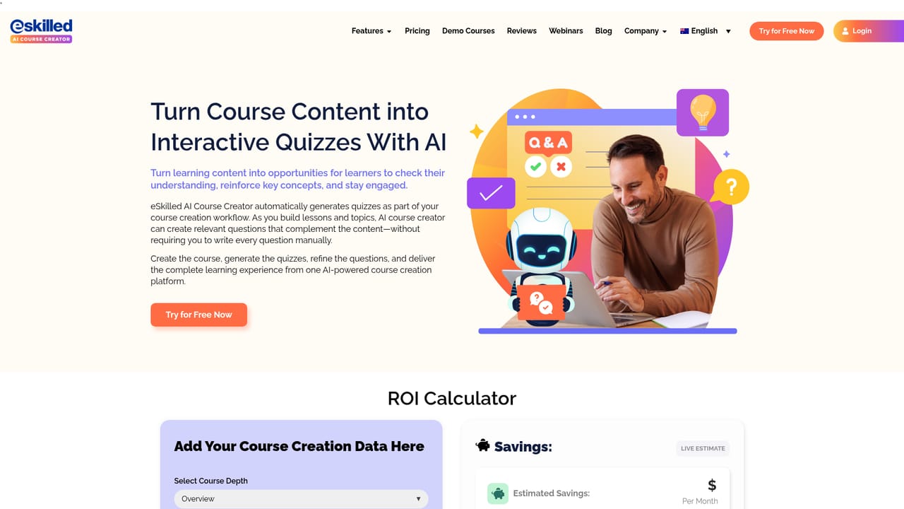 eSkilled AI Course Creator — Generate quizzes and activities