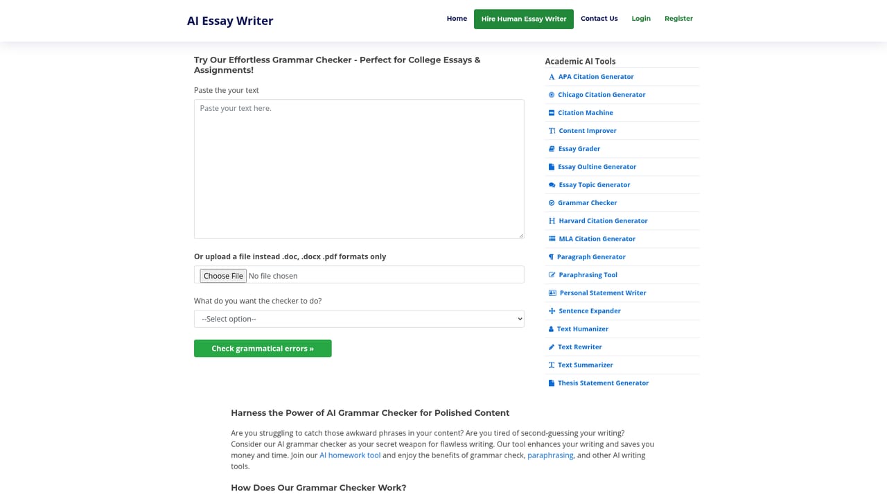 Essay Writer App — Edit and proofread the draft