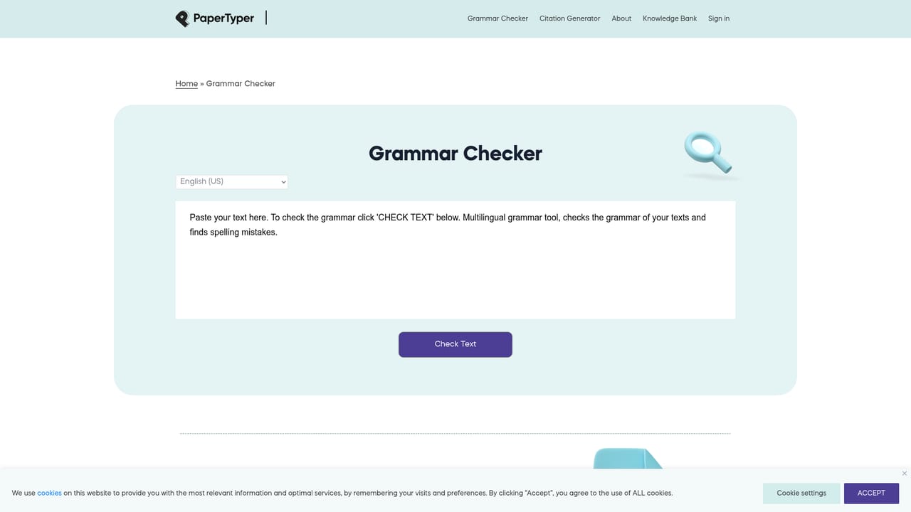 Essay Writer by Papertyper — Proofread with the grammar checker