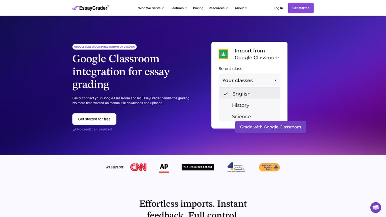 EssayGrader — Bring in the class set