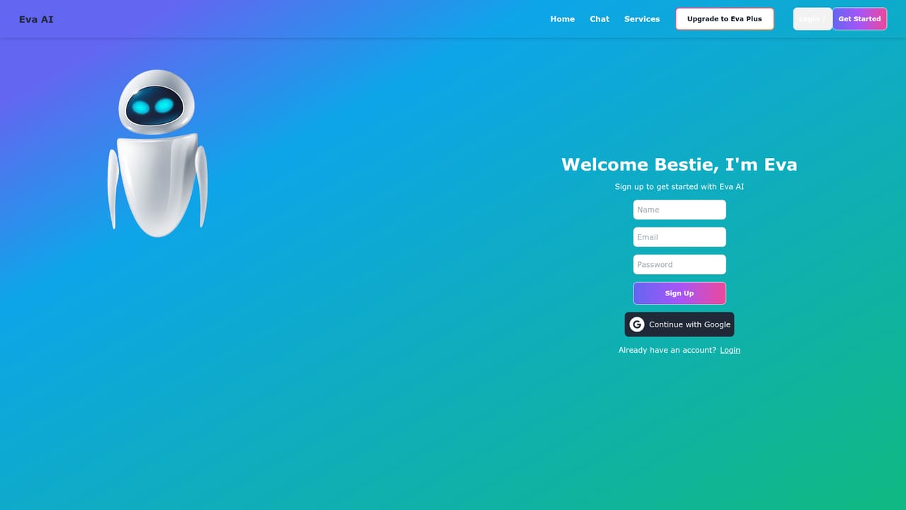 Eva AI — Create your account