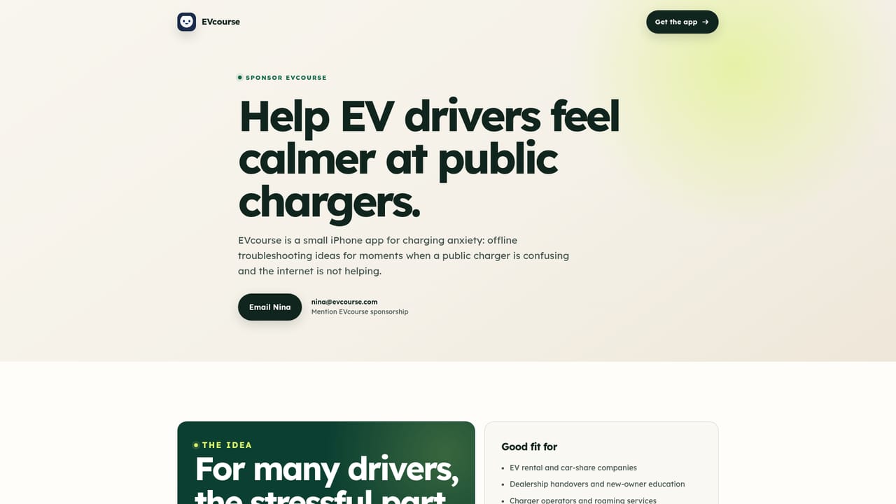 EVcourse — Explore sponsorship for partners
