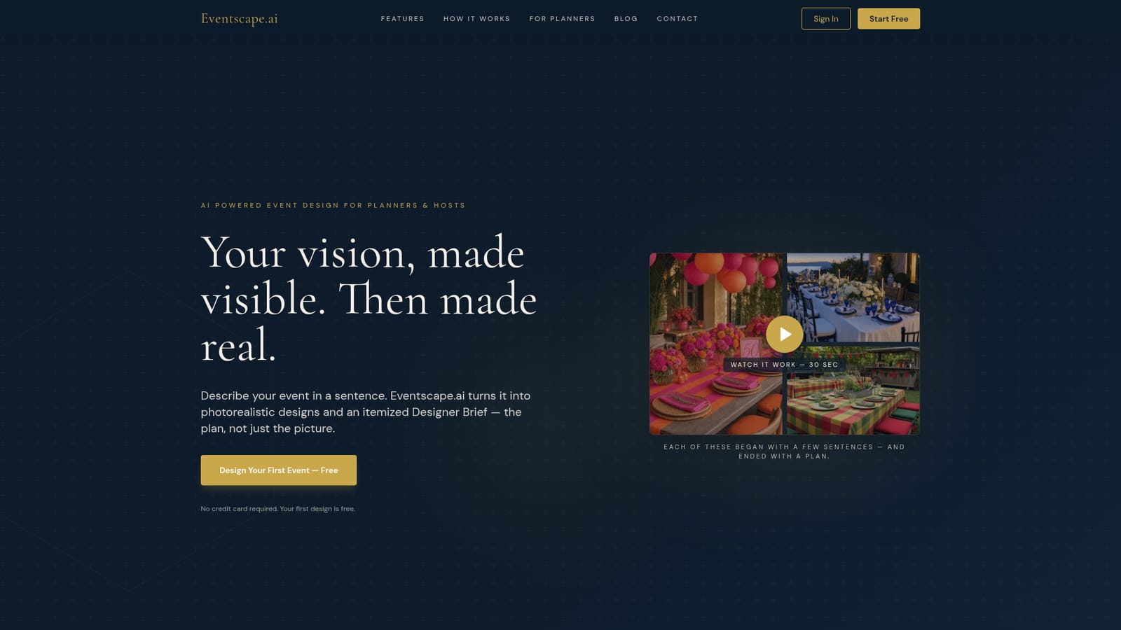 Eventscape.ai — Describe the event in a sentence