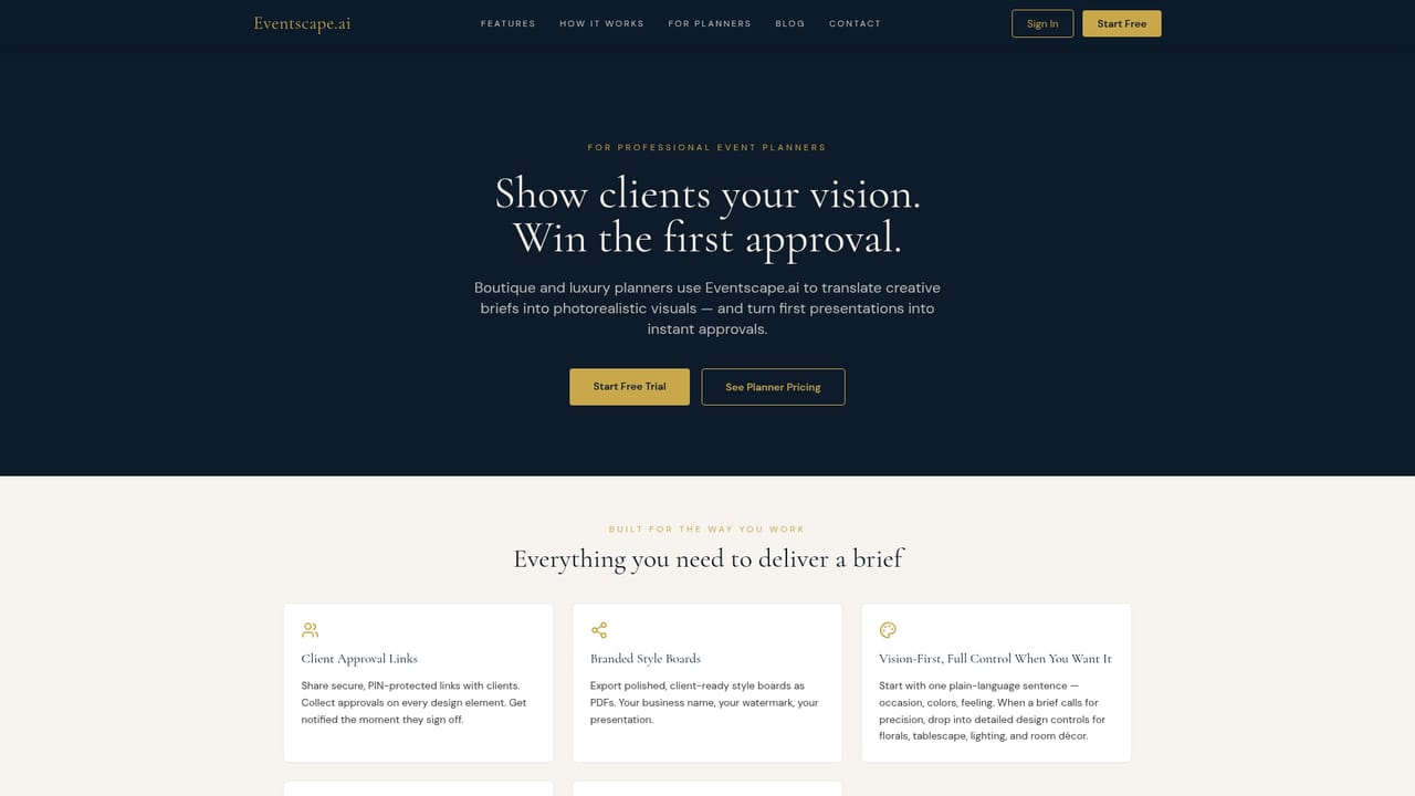Eventscape.ai — Upgrade for client-facing work