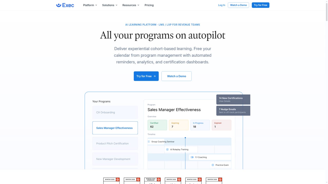 Exec — Assign and certify the team