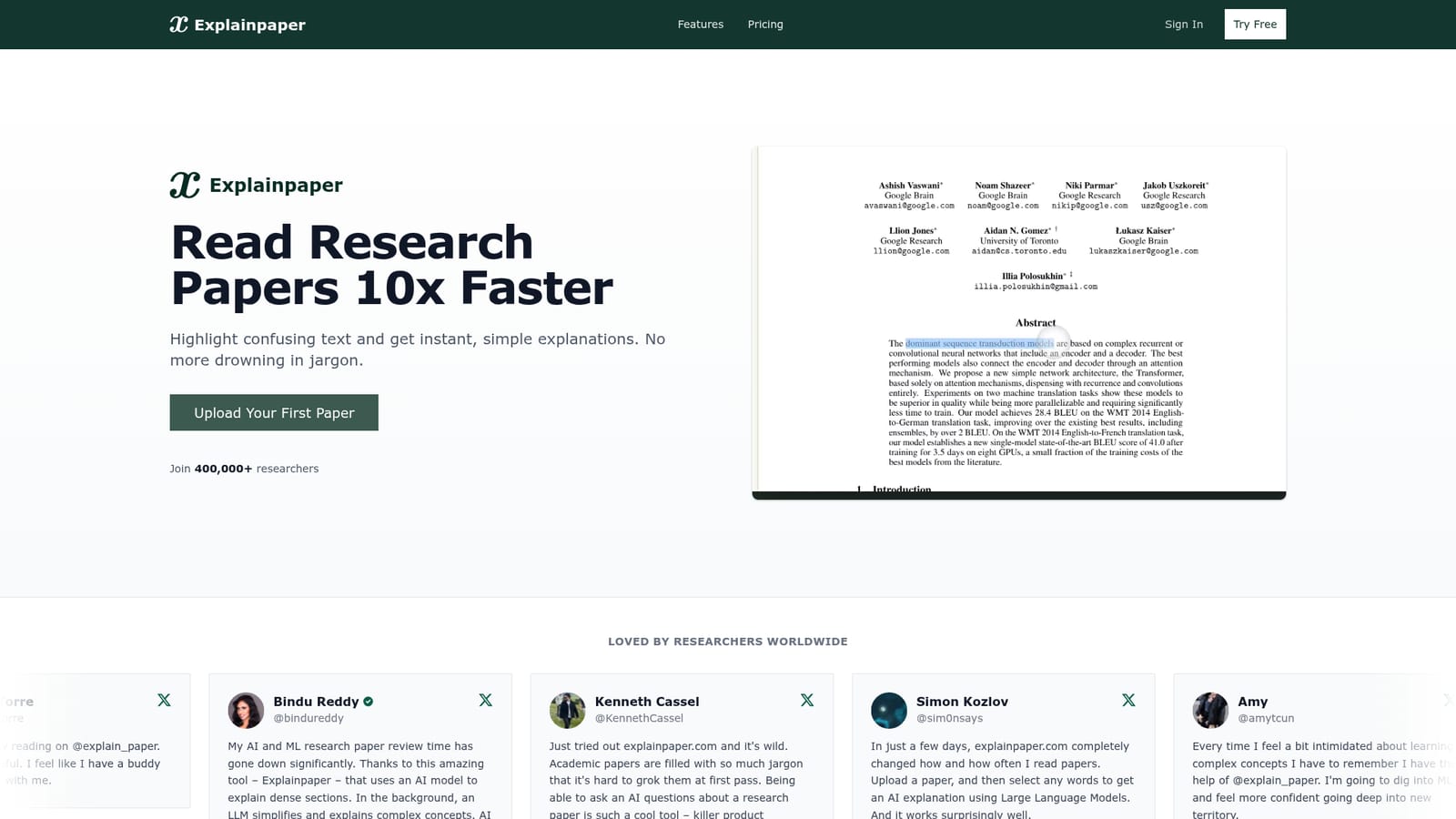 Explainpaper — Create an account