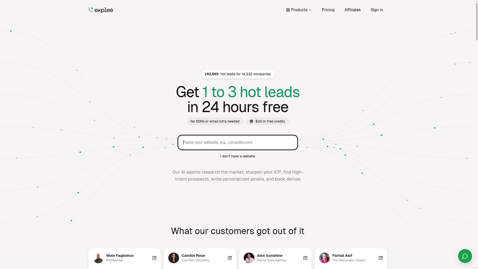 Explee — Start with your domain
