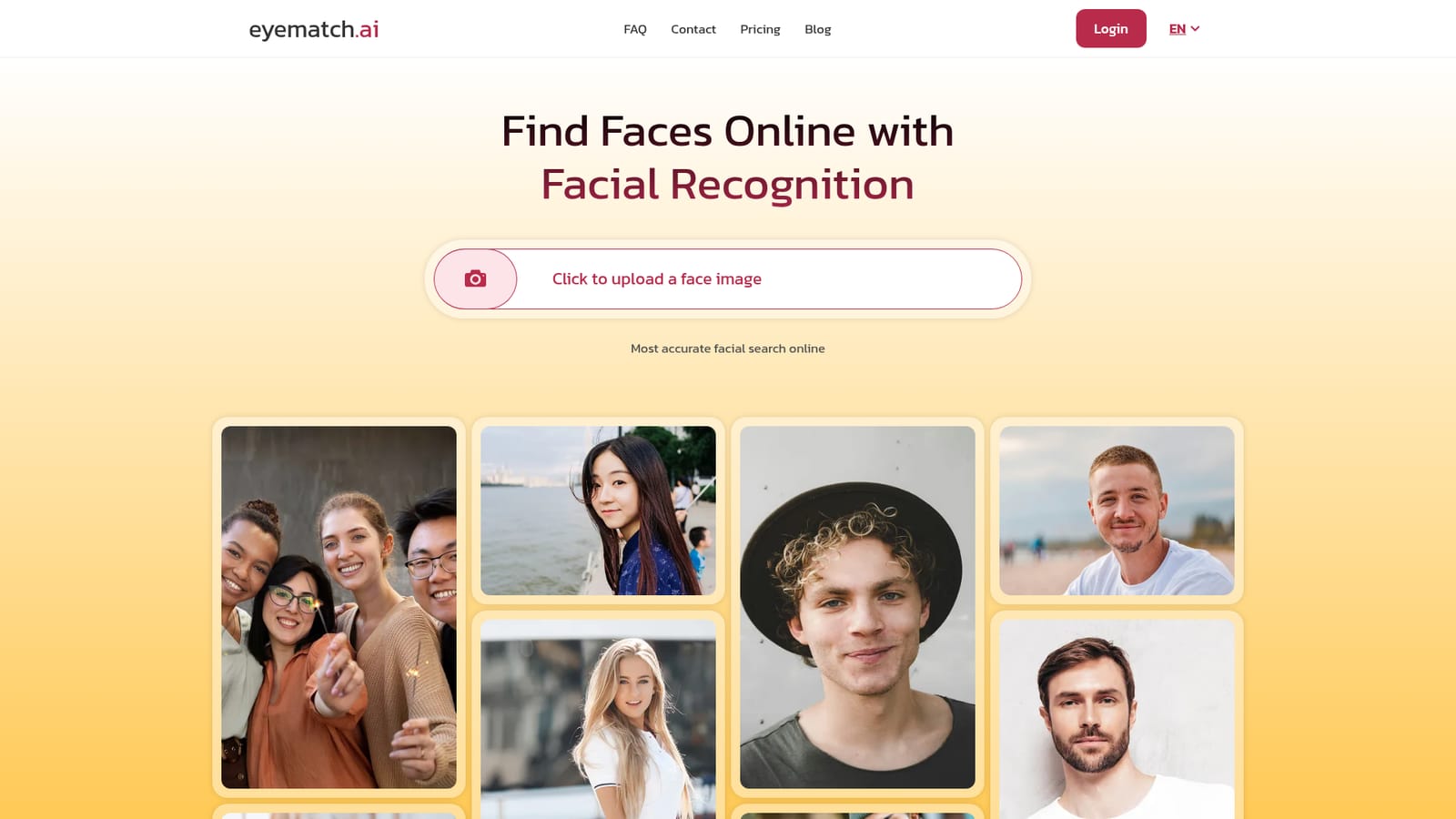 Eyematch.ai — Upload a clear face image