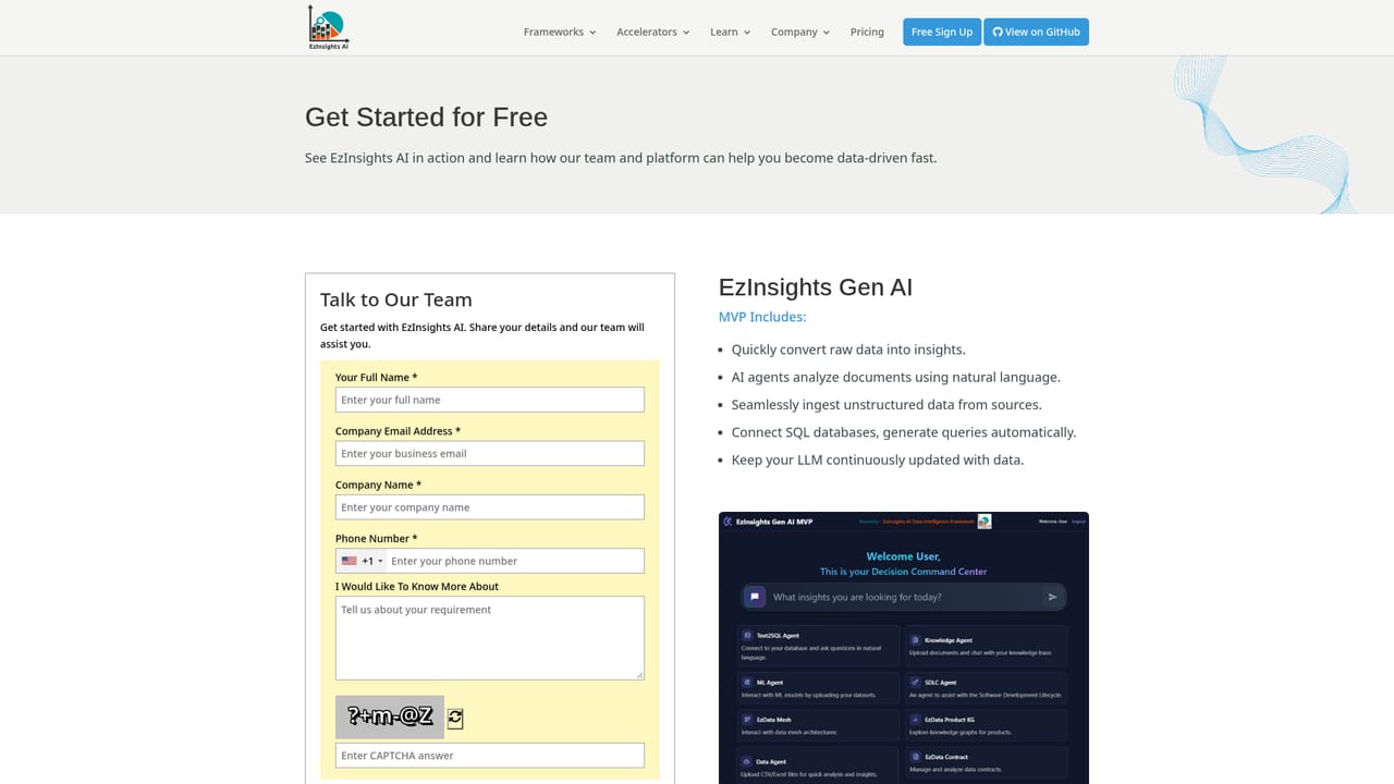 EzInsights Data Bot — Request trial access