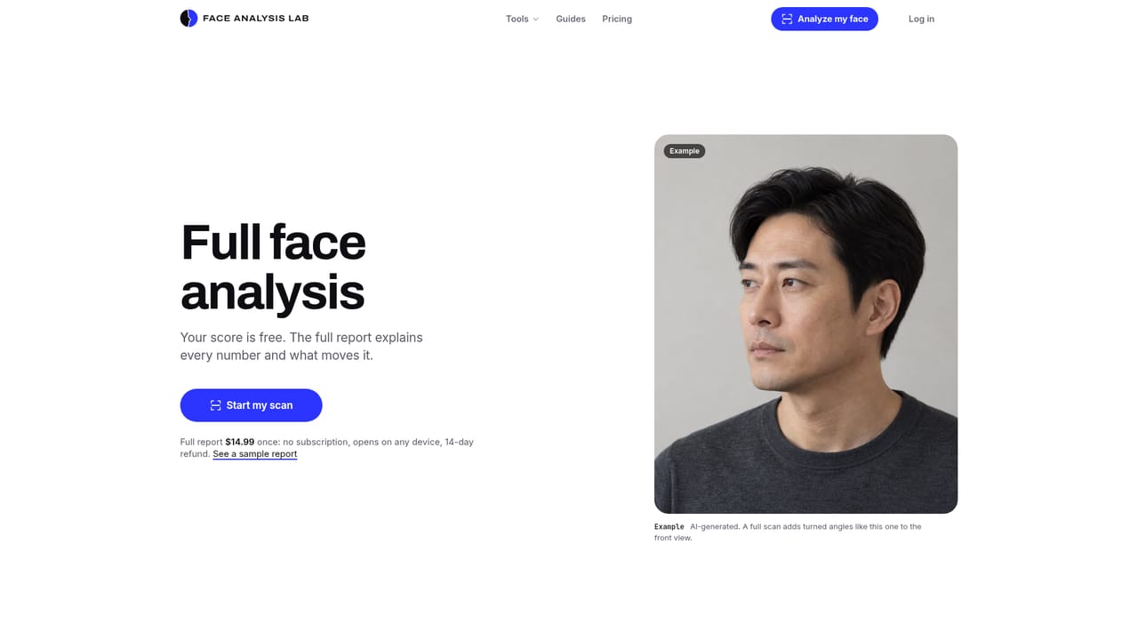 Face Analysis Lab — Run the free scan