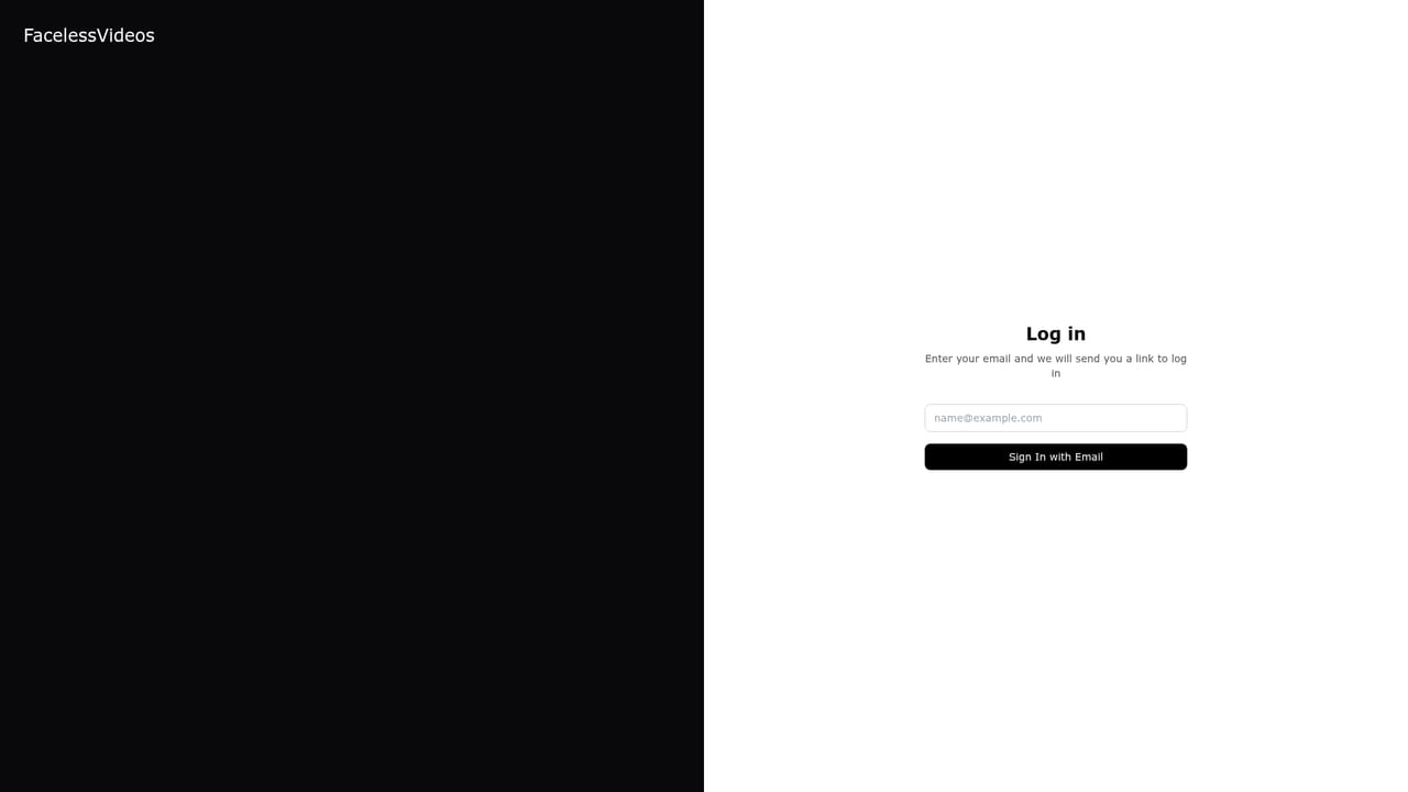 FacelessVideos.AI — Create an account