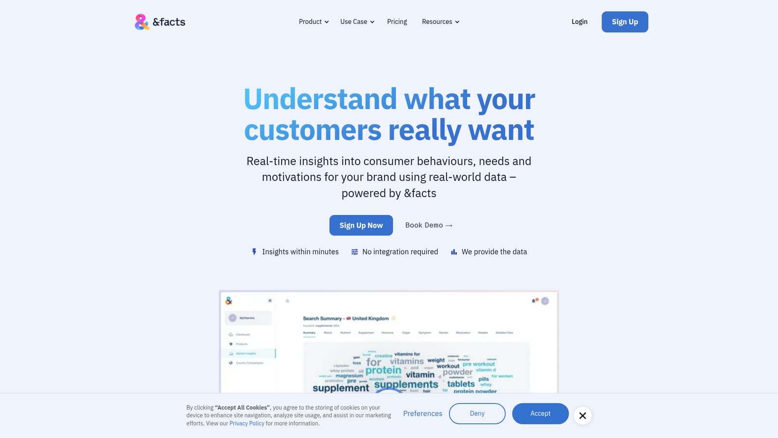 &facts — Create your first report