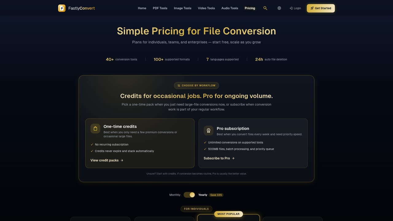 FastlyConvert — Check pricing if you need more headroom