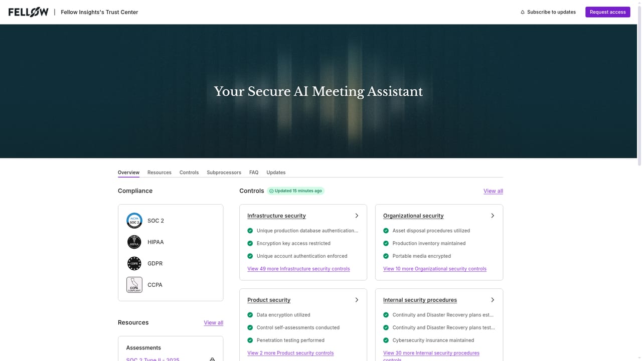 Fellow — Review the security and compliance posture