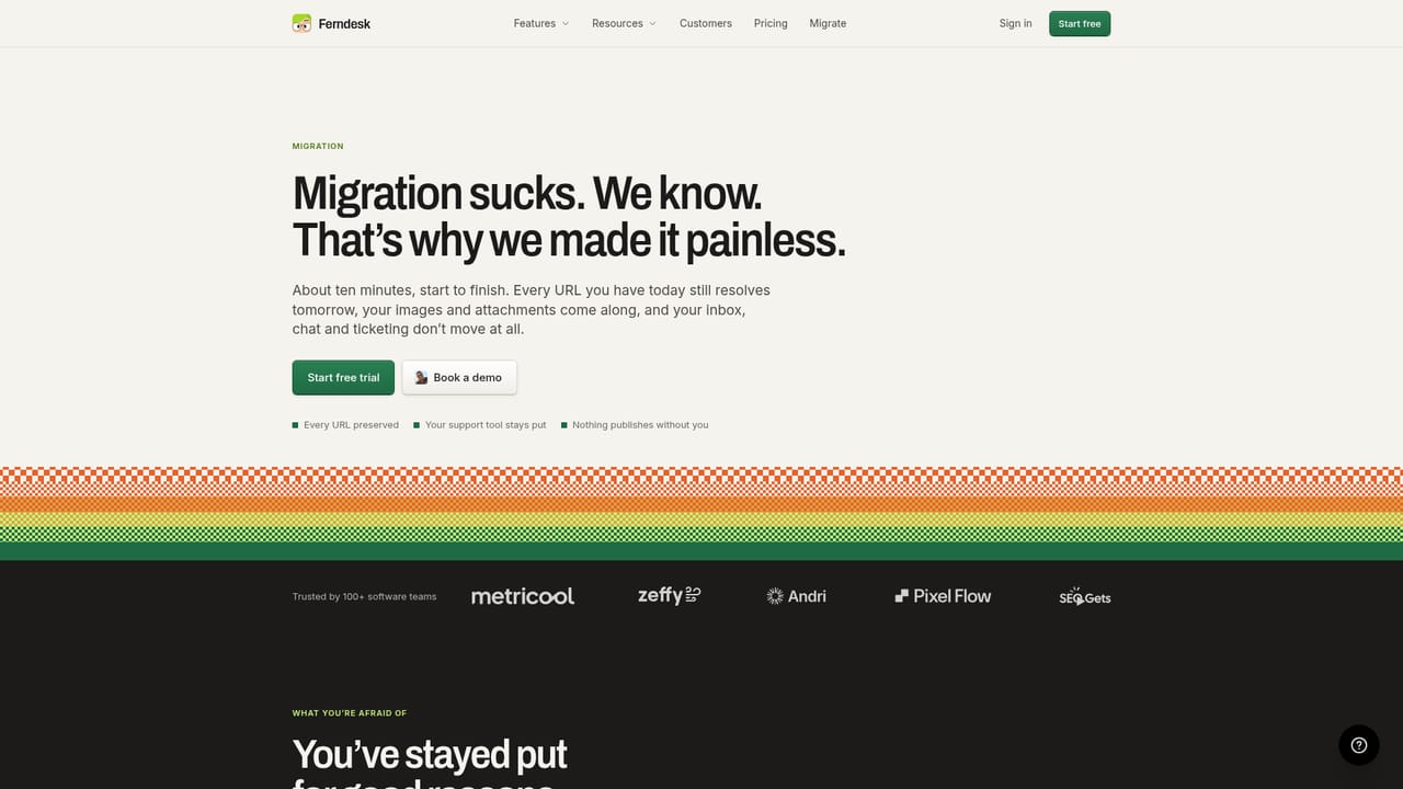 Ferndesk — Import your existing help center