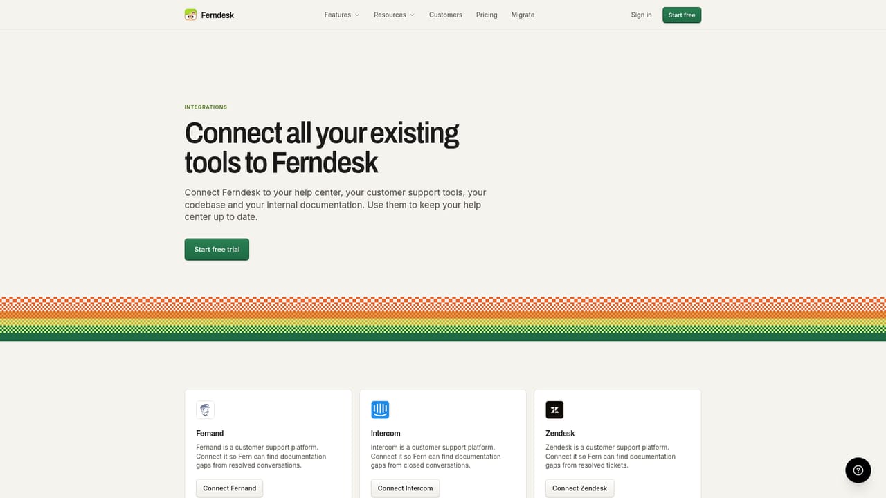 Ferndesk — Connect your tools