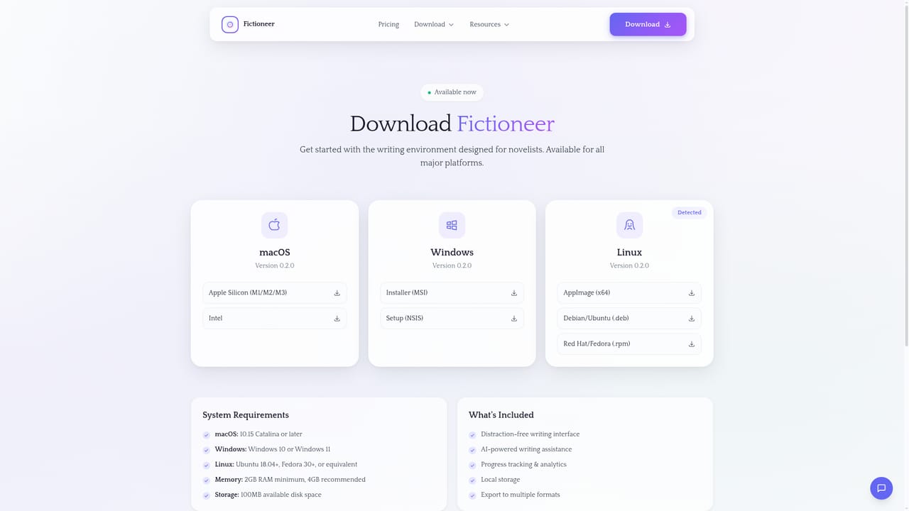 Fictioneer — Move into Fictioneer to keep writing