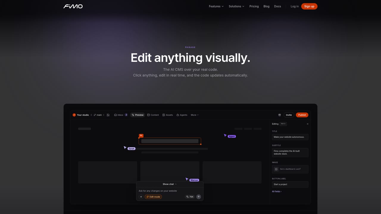 Fimo — Edit content visually