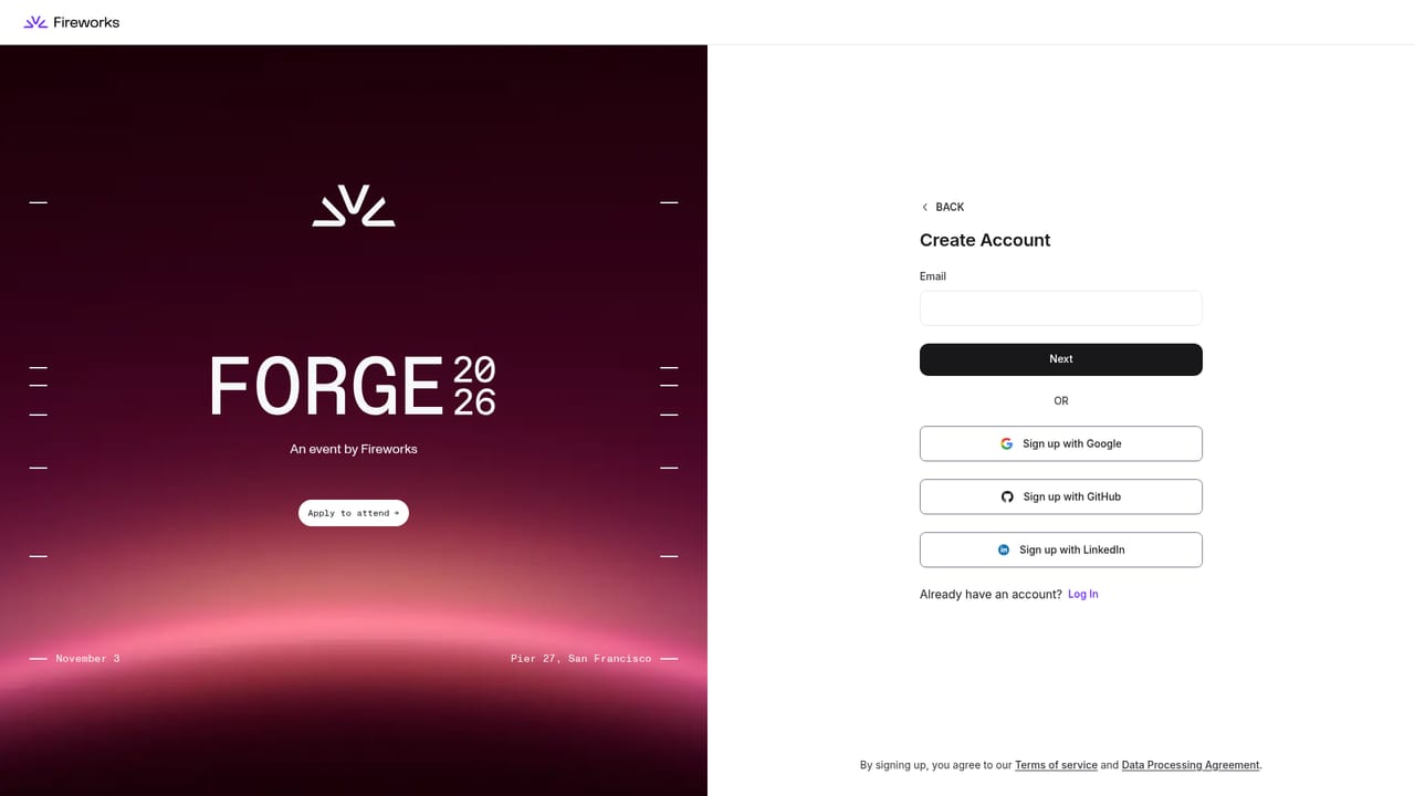 Fireworks.ai — Create an account