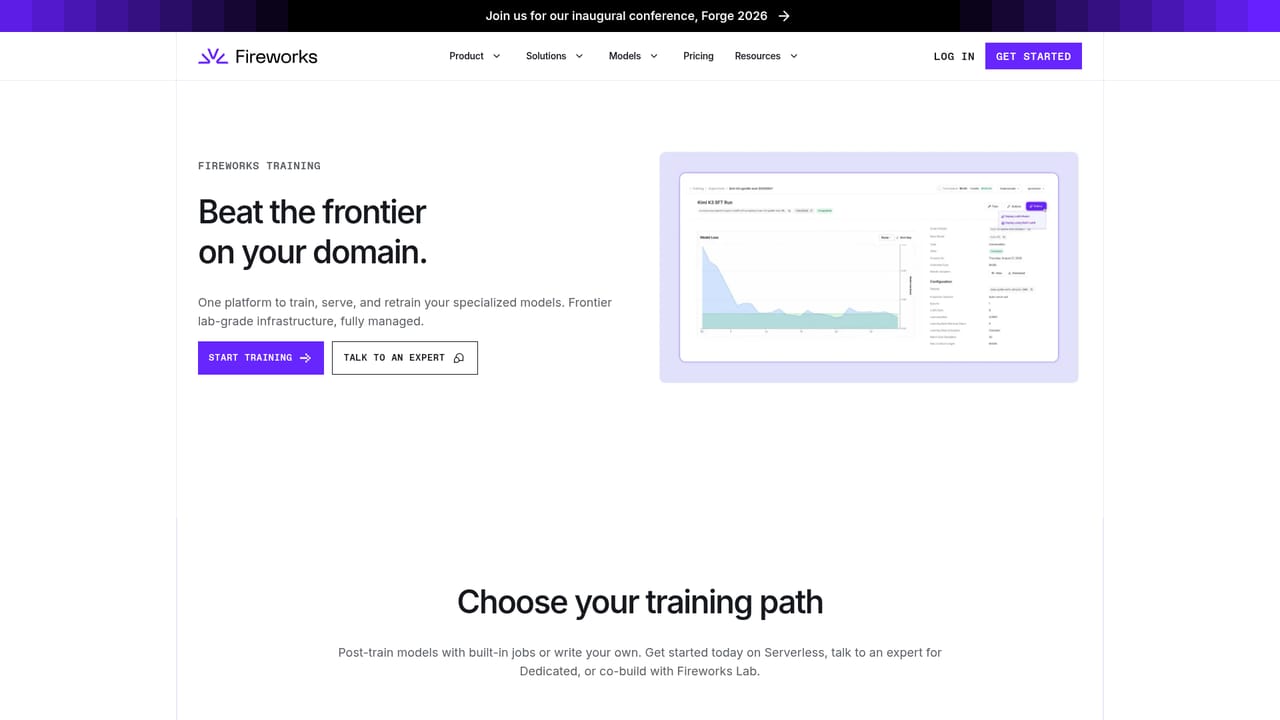 Fireworks.ai — Choose your training path