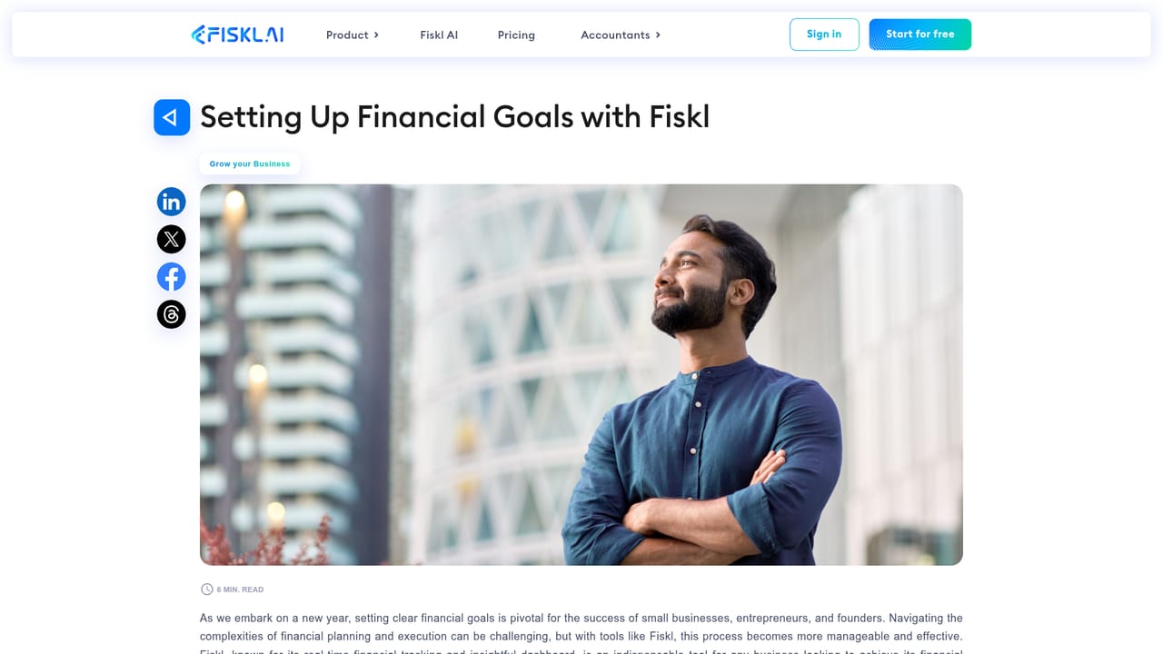 Fiskl — Set financial goals and track cash flow