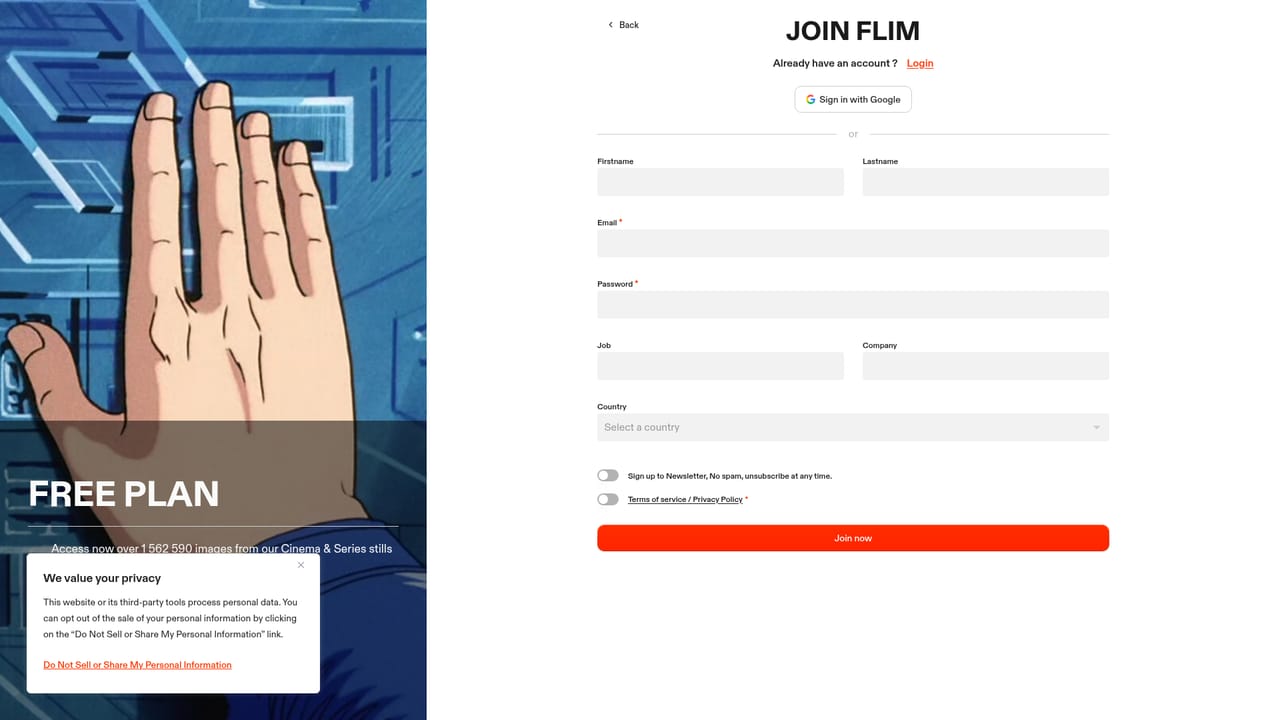 Flim — Create an account