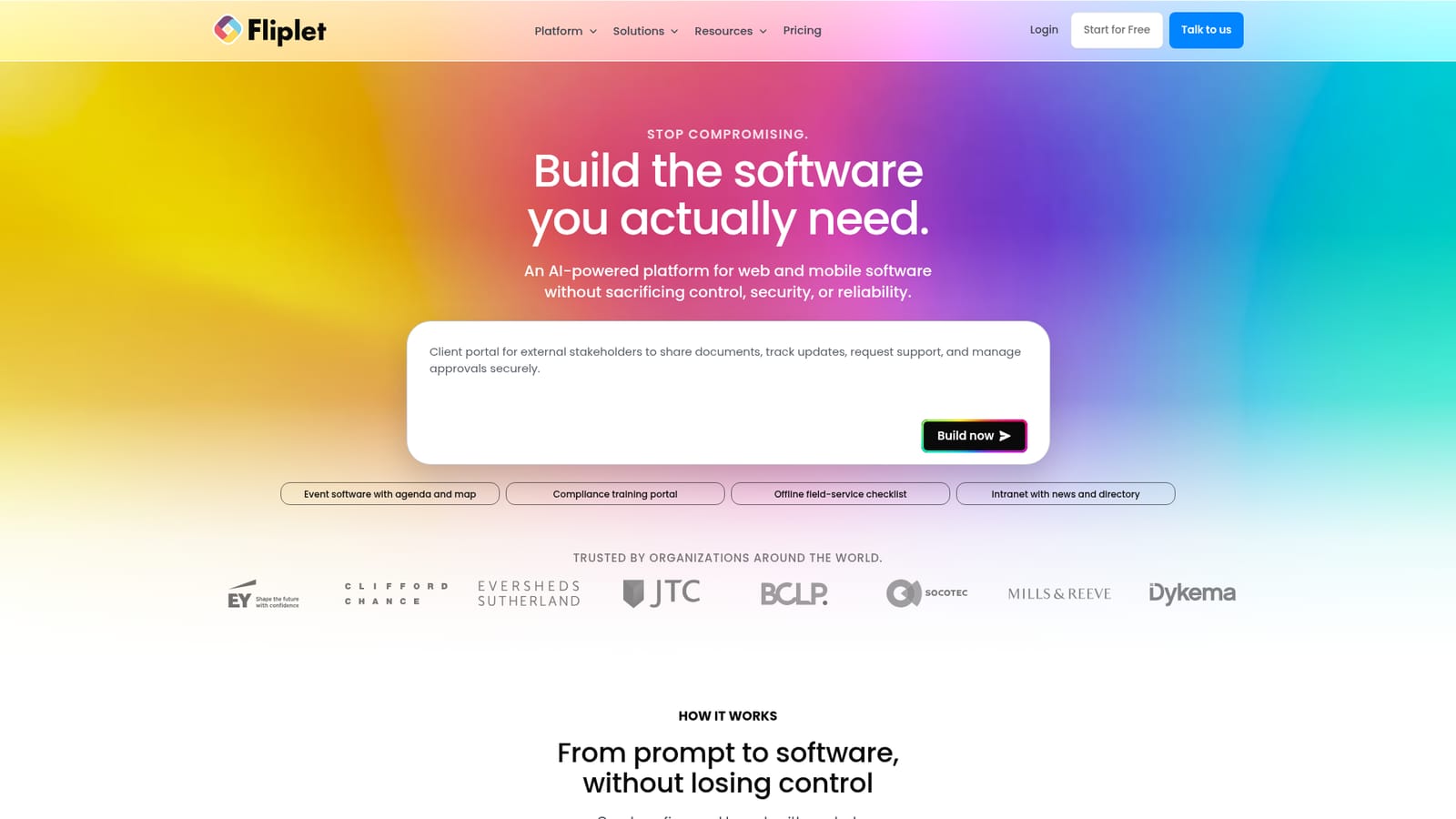 Fliplet — Write your first prompt