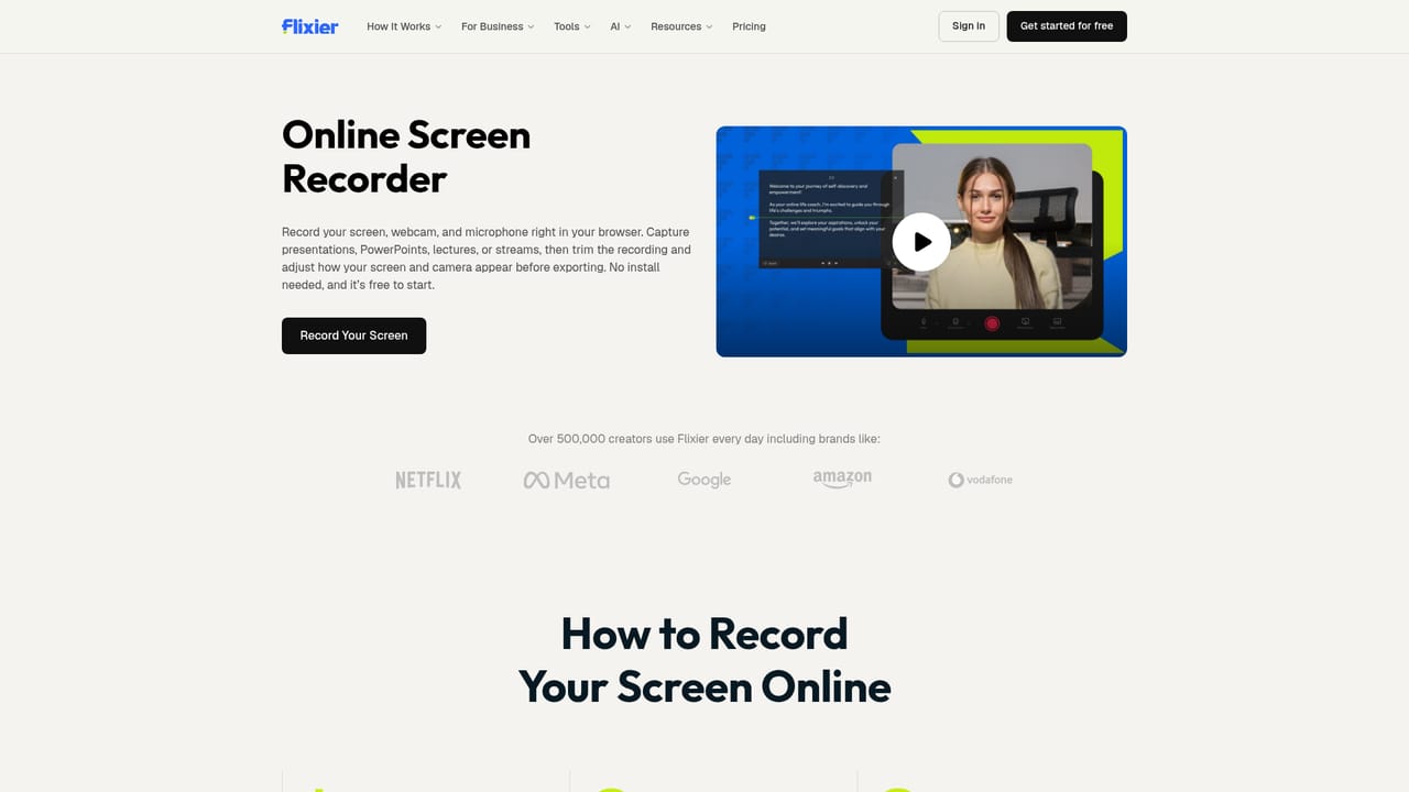 Flixier AI Video Editor — Upload or record your footage