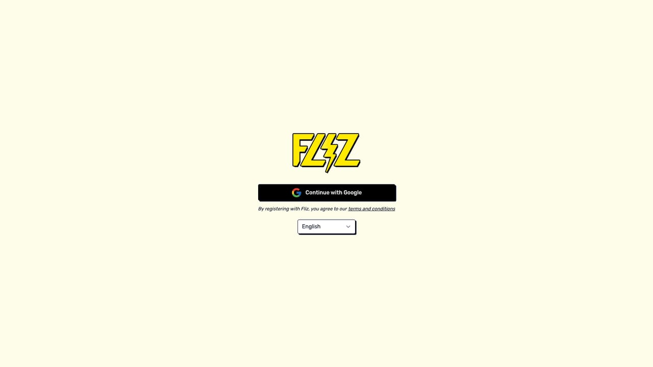 Fliz — Create an account