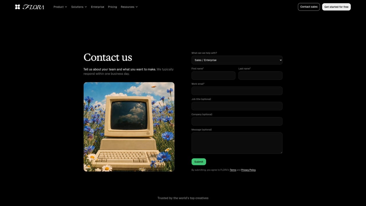 Flora.ai — Talk to sales about a team plan