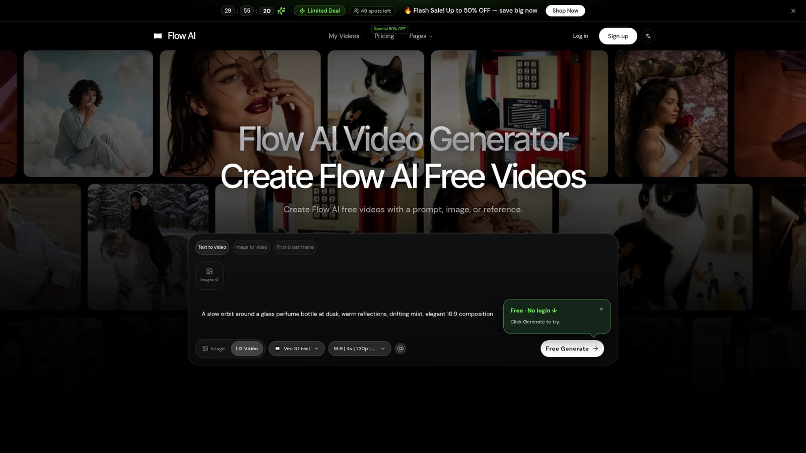 Flow AI — Choose a generation mode