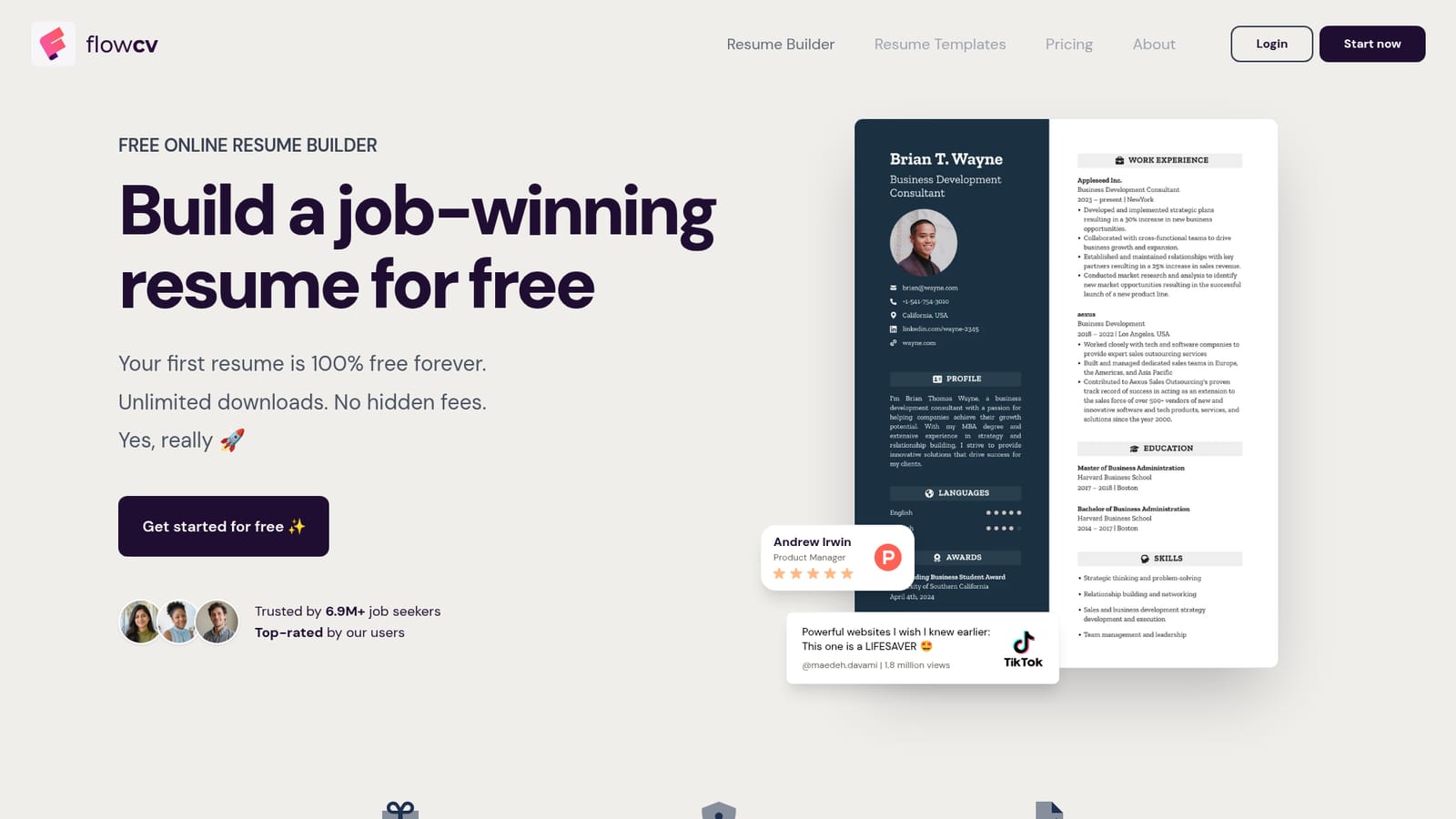 FlowCV — Create your free FlowCV account