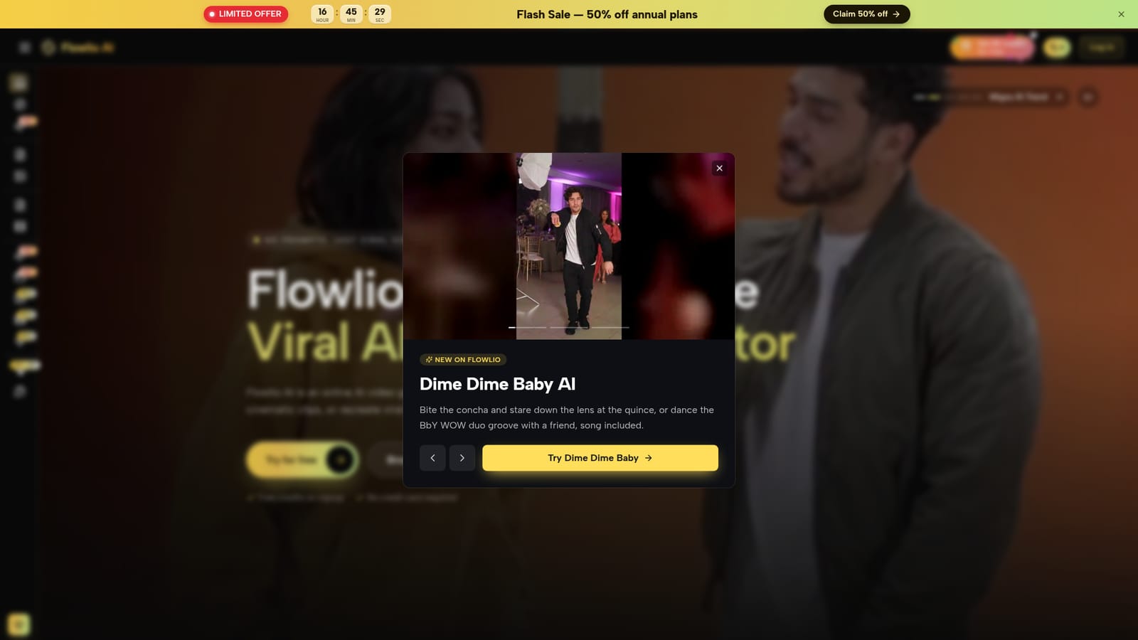 Flowlio AI — Start with free credits