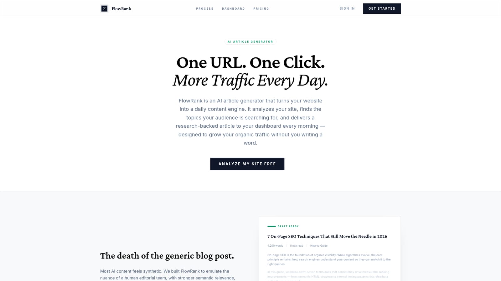 FlowRank — Run the free site analysis