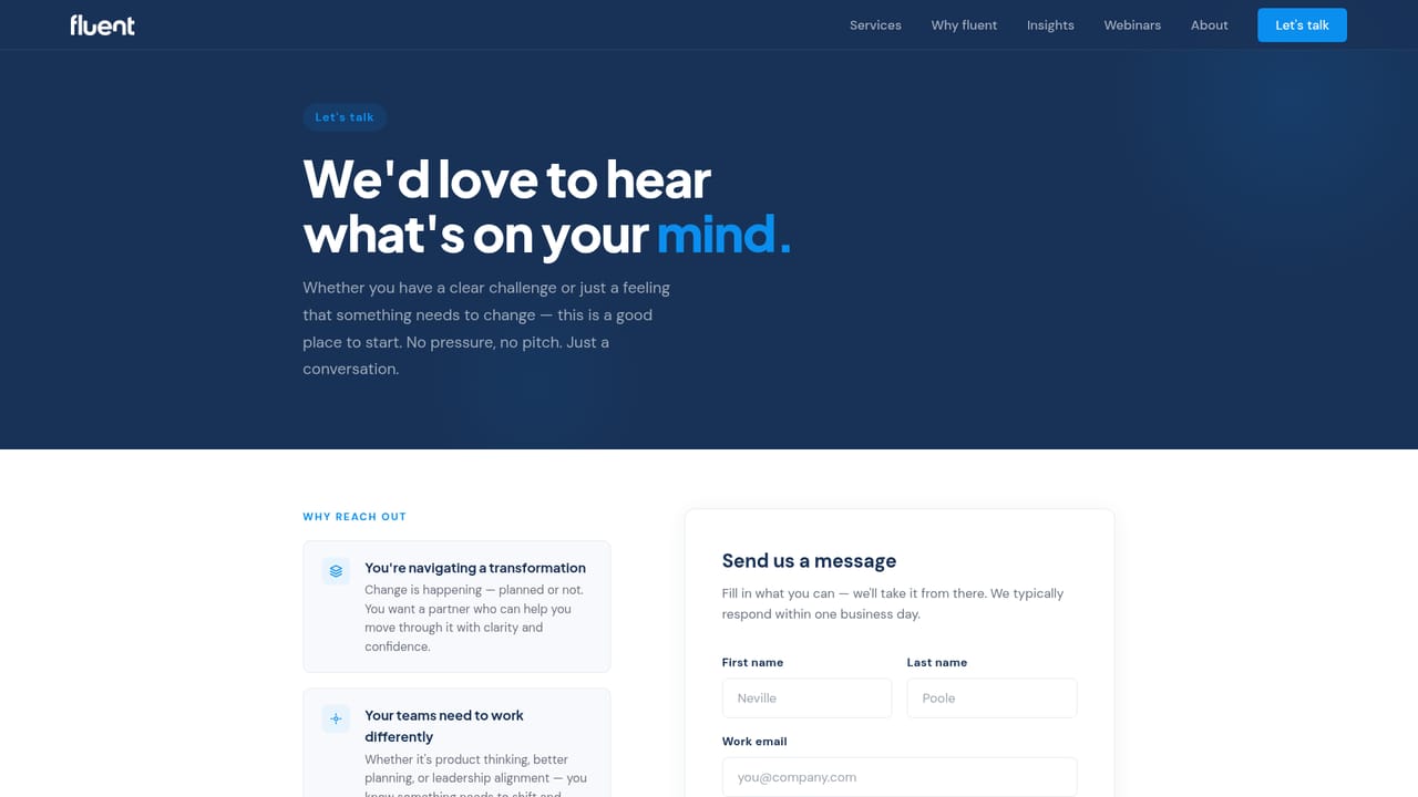 Fluent — Open a conversation