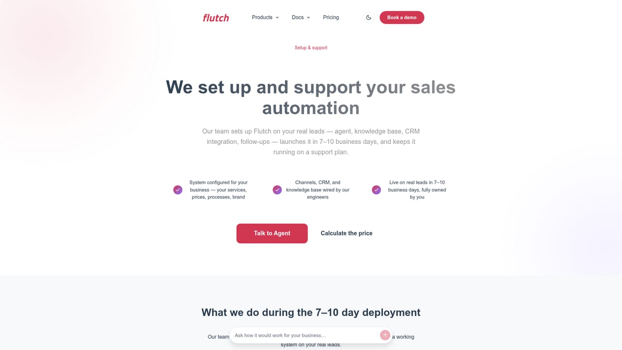 Flutch — Hand setup to the Flutch team if you want it managed