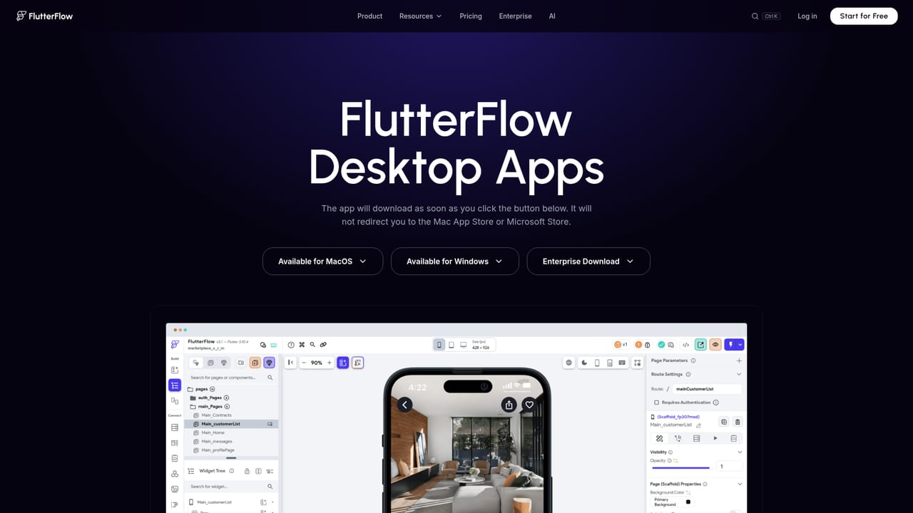 FlutterFlow AI Gen — Try the Agent Panel in the desktop app