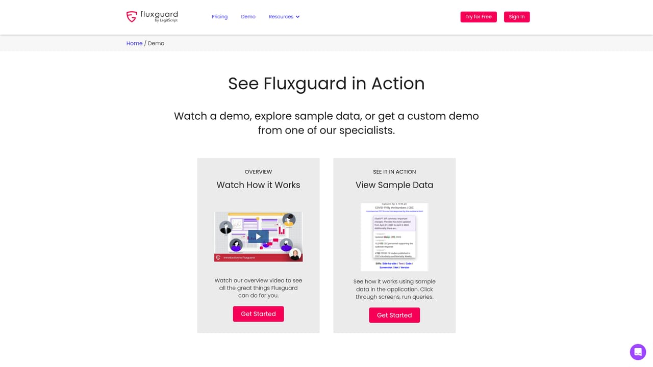 Fluxguard — See the product in action first