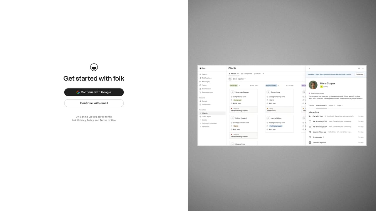 Folk Assistants — Open your folk workspace