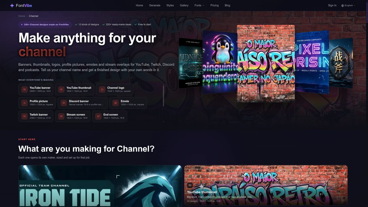 FontVibe — Browse the gallery for ideas