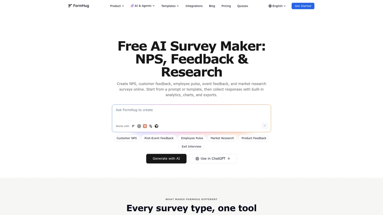 FormHug — Pick a purpose-built starting point