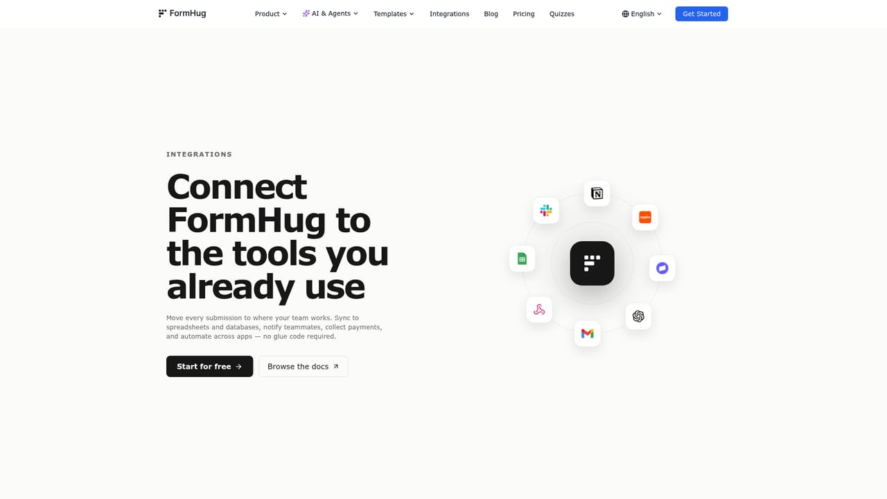 FormHug — Connect responses to your tools