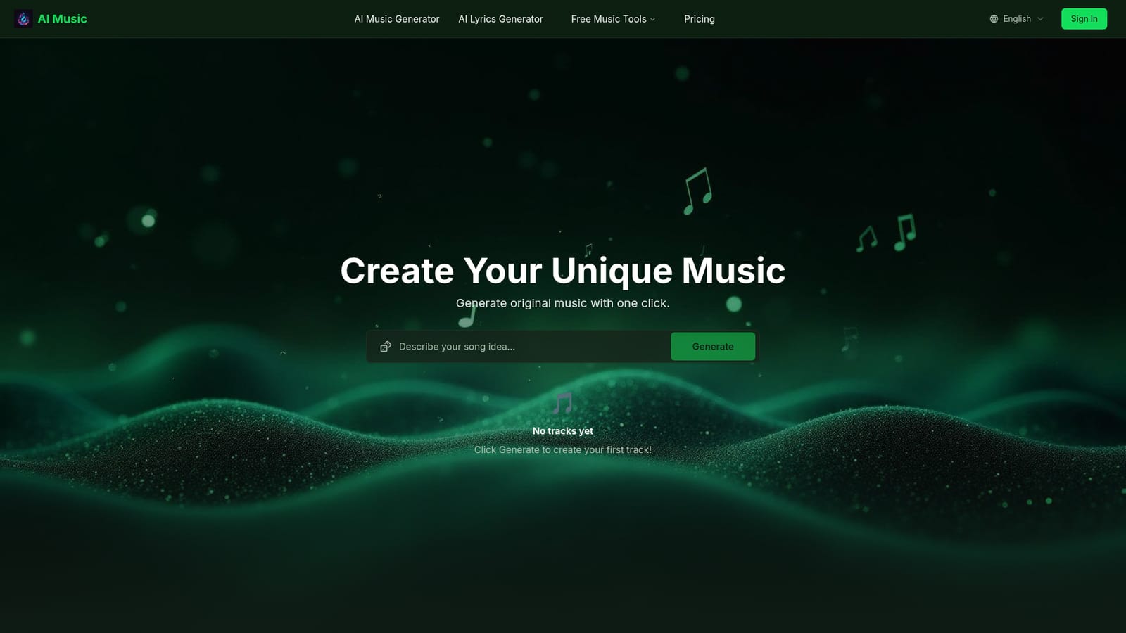 Free AI Music Generator — Open the generator