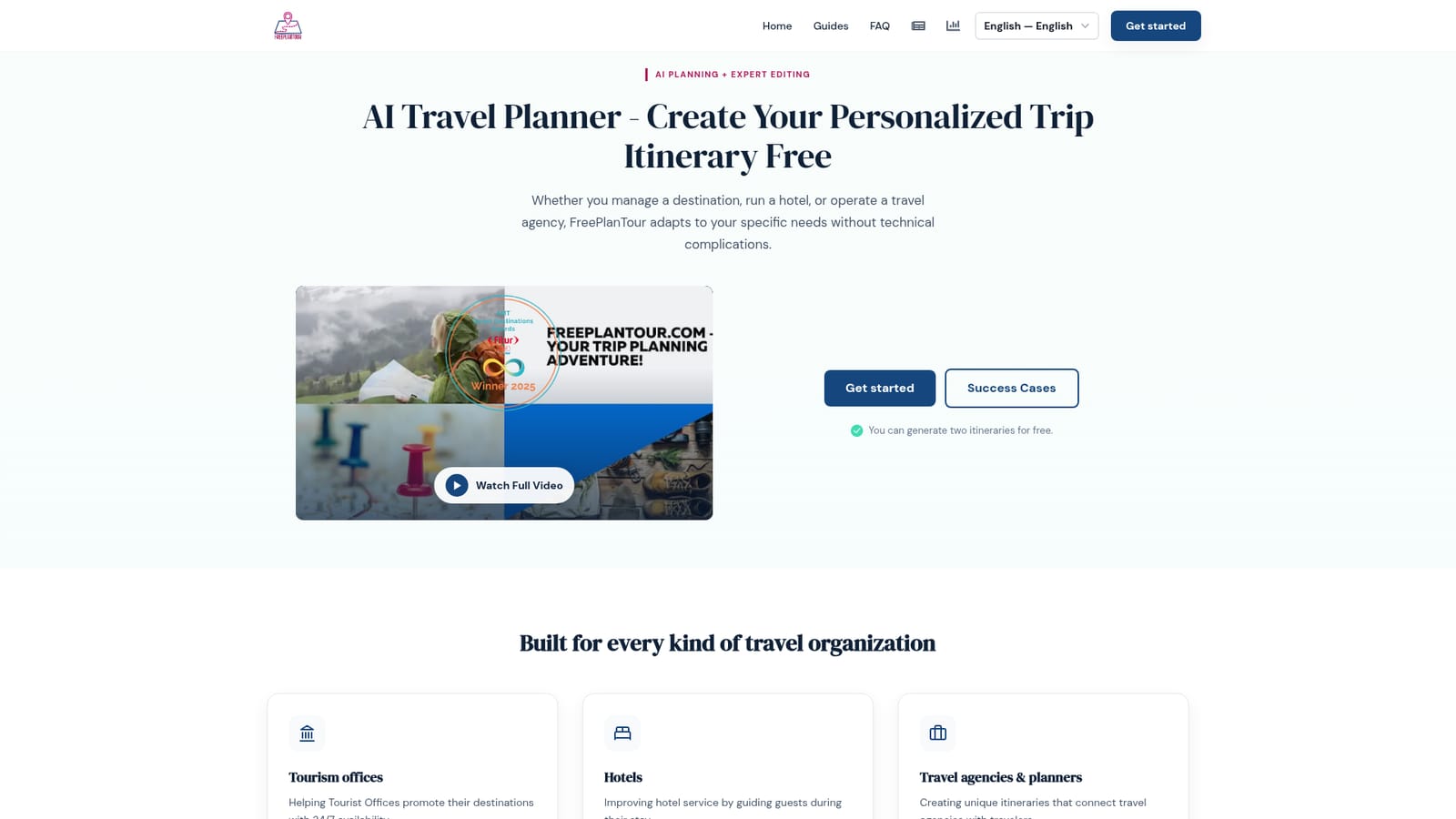 FreePlanTour — Create an account