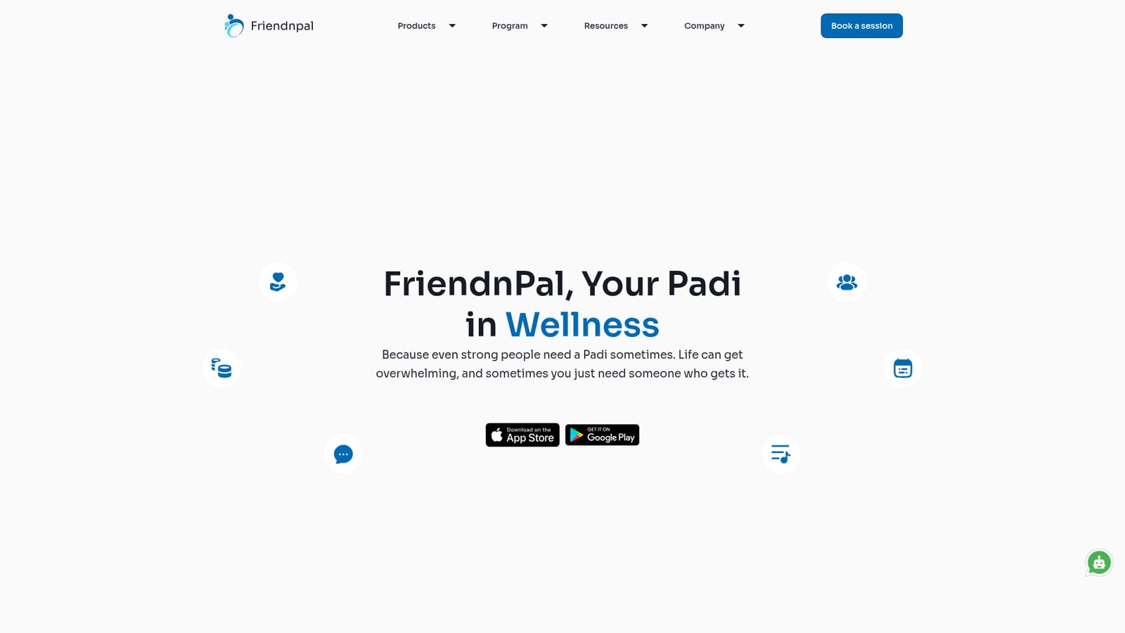 FriendnPal — Open the chat and meet Padi
