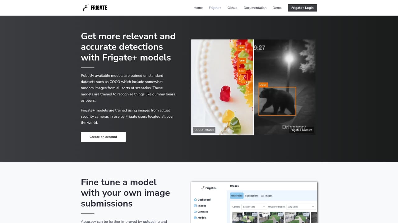 Frigate NVR — Review detection models with Frigate+