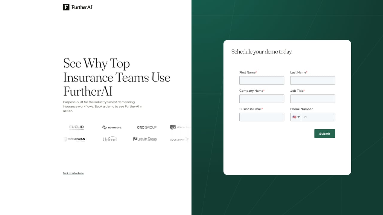 Further AI — Book a demo with the FurtherAI team