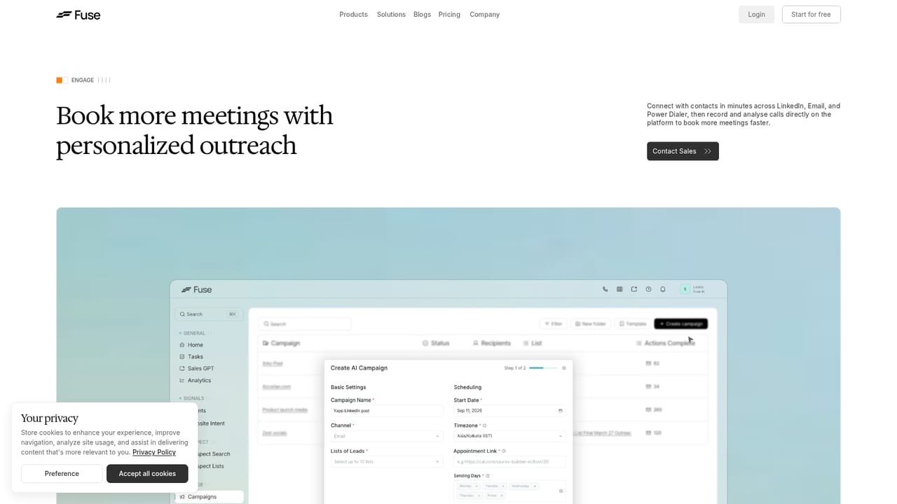 Fuse AI — Launch multi-channel outreach