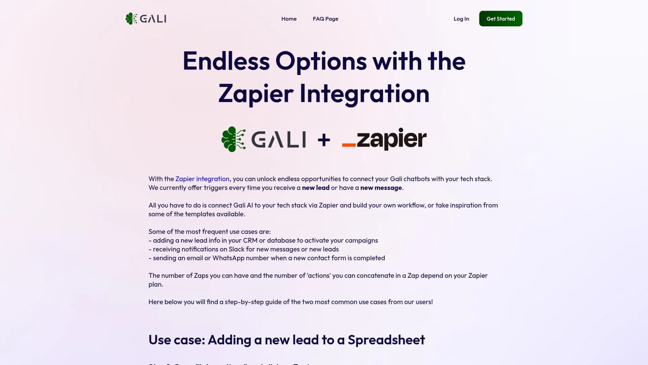Gali — Push messages into your stack with Zapier
